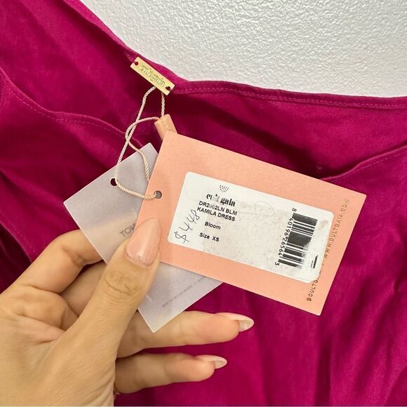 Cult Gaia Kamila One-Shoulder Linen Blend Dress in Bloom - Picture 6 of 9